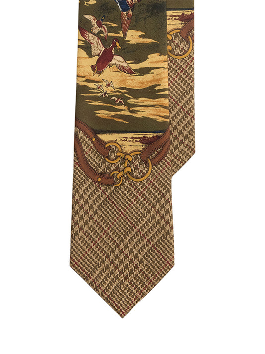 POLO RALPH LAUREN-GRADUATE DUCK-PRINT SILK TIE-712B26908001 MULTI