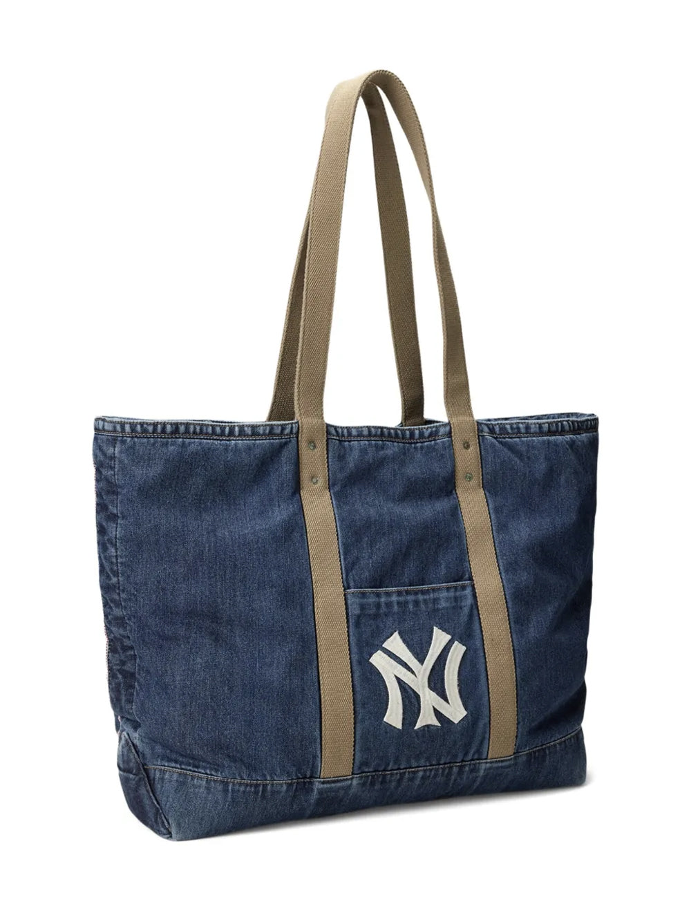 POLO RALPH LAUREN-NY YANKEES ICON TOTE MEDIUM-405P10911001 WASHED DENIM