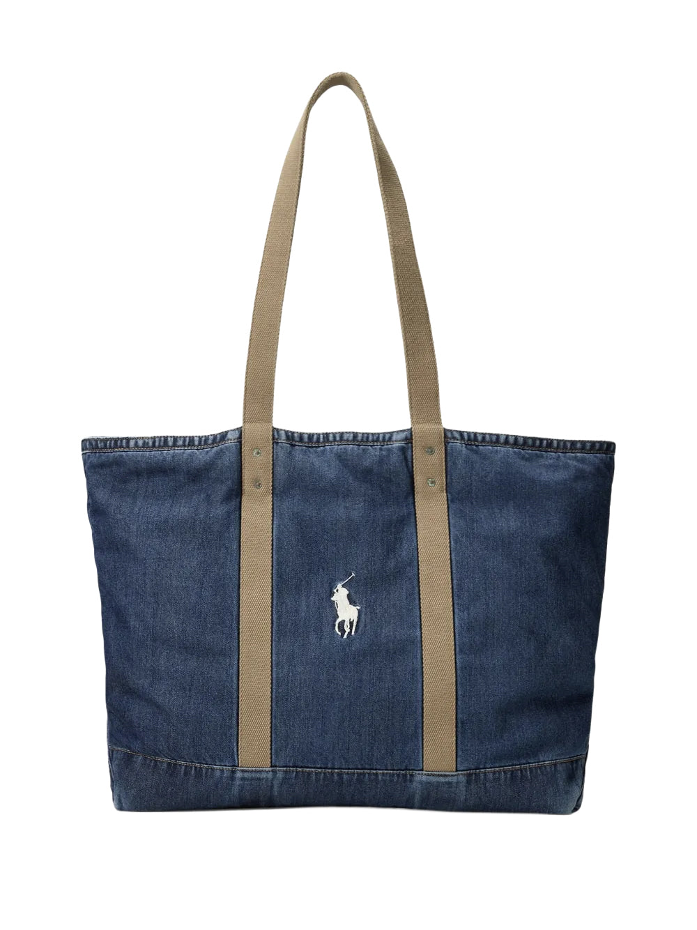 POLO RALPH LAUREN-NY YANKEES ICON TOTE MEDIUM-405P10911001 WASHED DENIM
