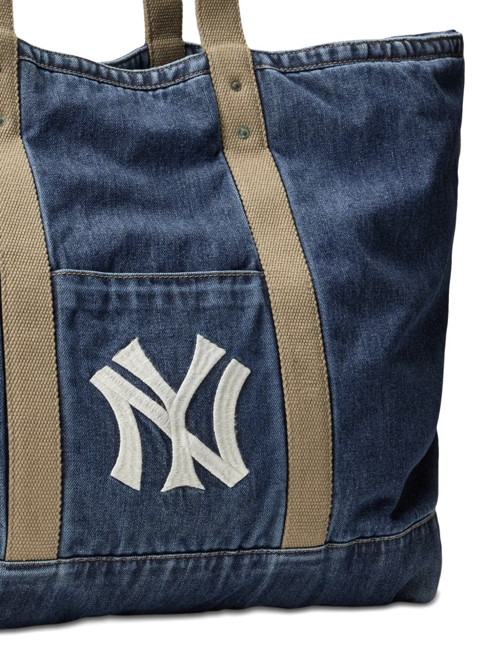 POLO RALPH LAUREN-NY YANKEES ICON TOTE MEDIUM-405P10911001 WASHED DENIM