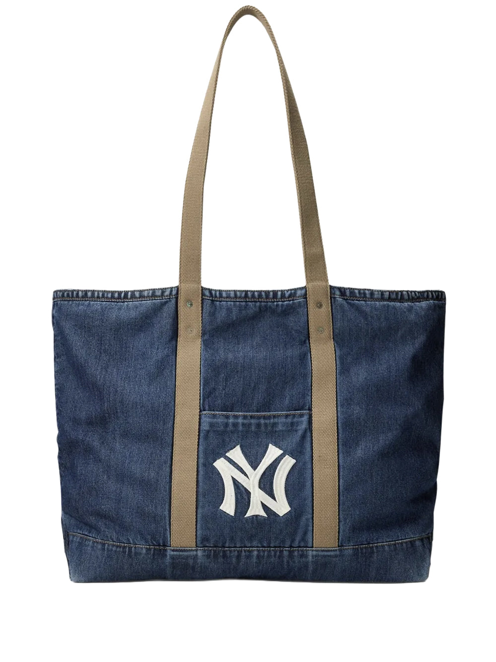 POLO RALPH LAUREN-NY YANKEES ICON TOTE MEDIUM-405P10911001 WASHED DENIM