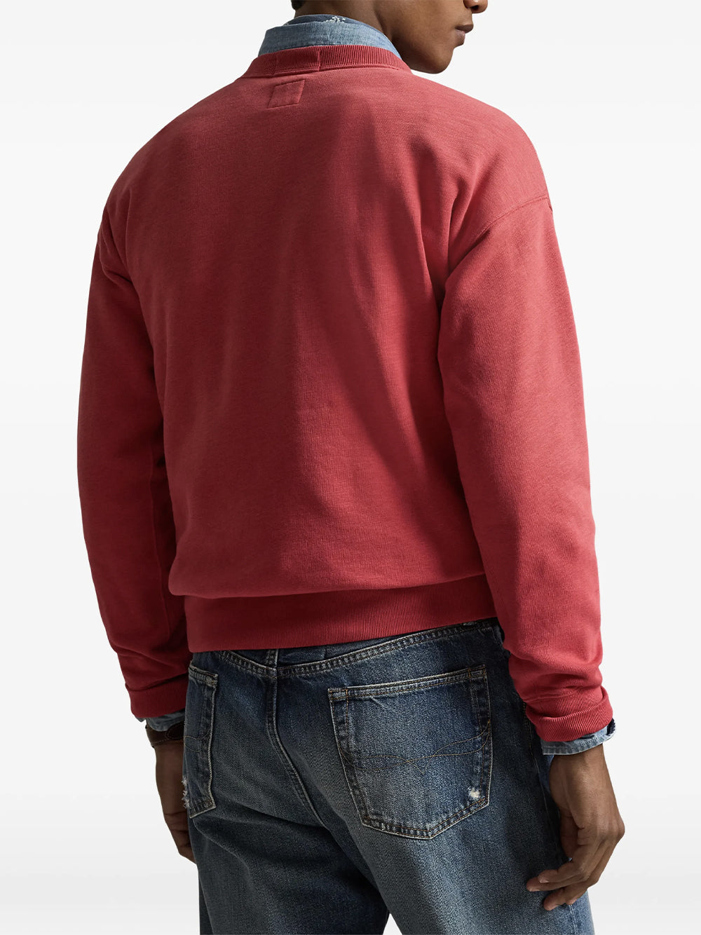 POLO RALPH LAUREN-NY YANKEES KNIT SWEATSHIRT-710B14459001 SUNRISE RED