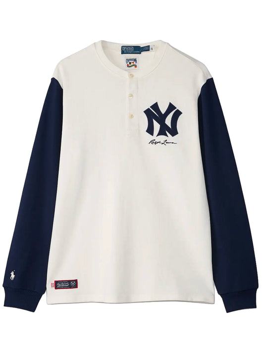 POLO RALPH LAUREN-NY YANKEES LONG SLEEVE-T-SHIRT-710982810001 NEW PORT NAVY
