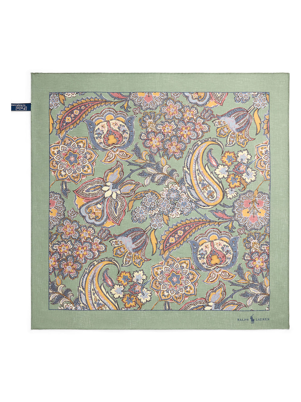 POLO RALPH LAUREN-PAISLEY SILK BANDANA-712B13449001 GREEN