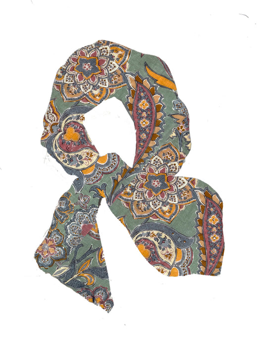 POLO RALPH LAUREN-PAISLEY SILK BANDANA-712B13449001 GREEN