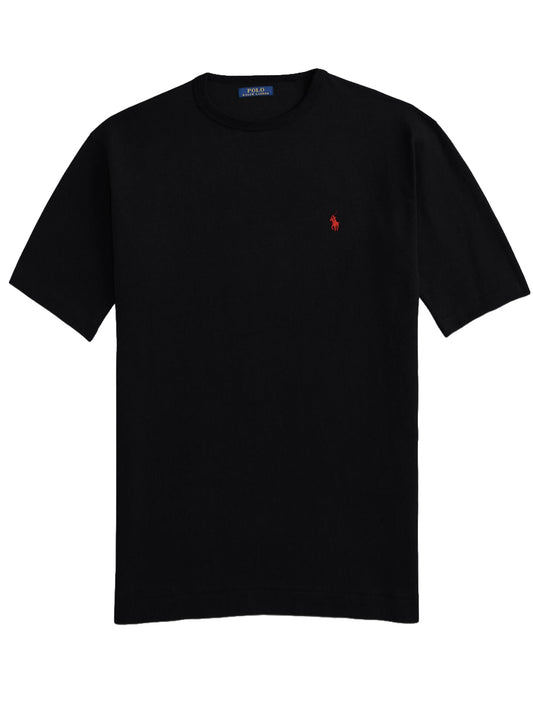 POLO RALPH LAUREN-RELAXED FIT JERSEY CREWNECK T-SHIRT-710A12979001 POLO BLACK