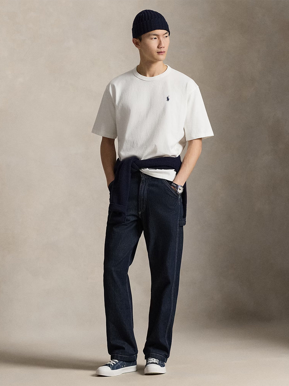 POLO RALPH LAUREN-RELAXED FIT JERSEY CREWNECK T-SHIRT-710A12979004 WHITE