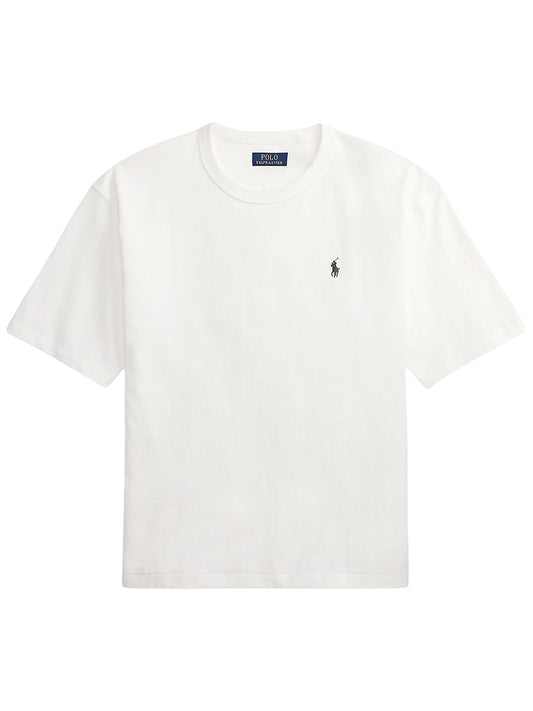 POLO RALPH LAUREN-RELAXED FIT JERSEY CREWNECK T-SHIRT-710A12979004 WHITE