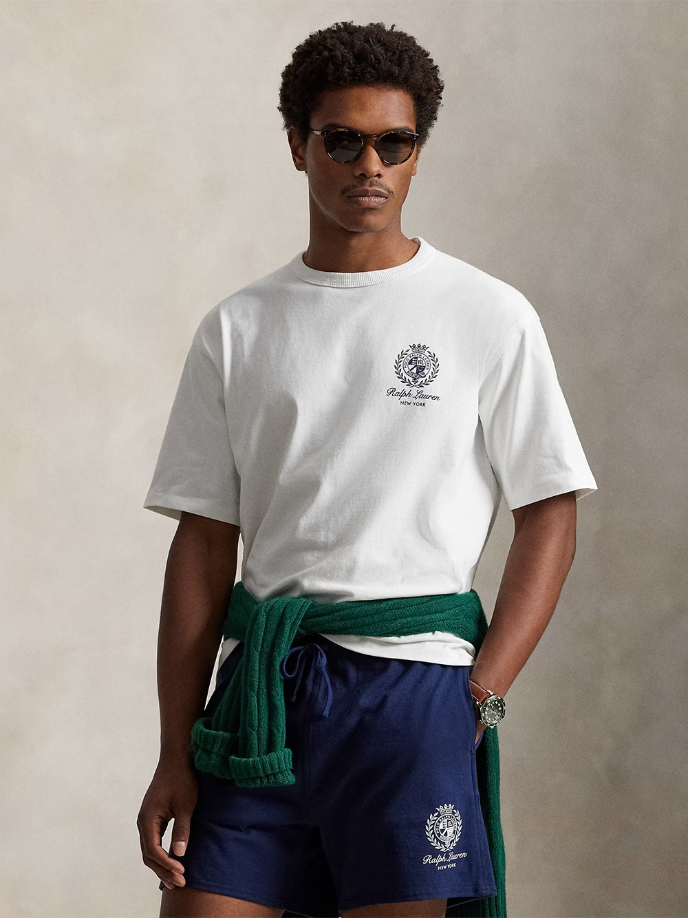 POLO RALPH LAUREN-RELAXED FIT JERSEY GRAPHIC T-SHIRT-710A13265002 WHITE