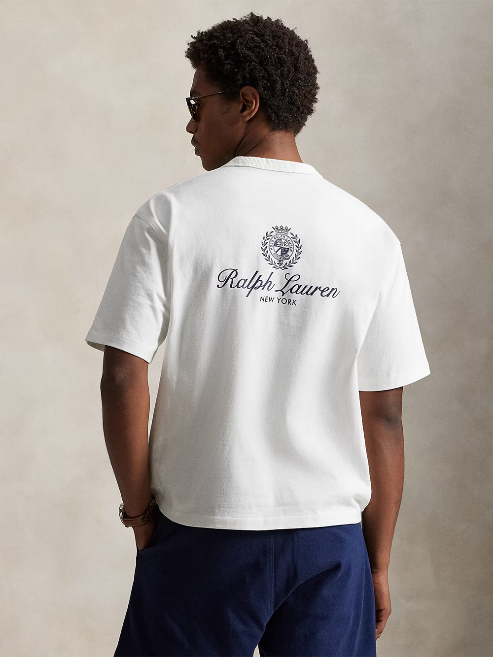 POLO RALPH LAUREN-RELAXED FIT JERSEY GRAPHIC T-SHIRT-710A13265002 WHITE