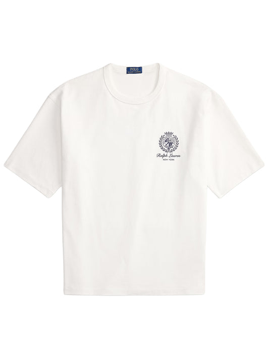 POLO RALPH LAUREN-RELAXED FIT JERSEY GRAPHIC T-SHIRT-710A13265002 WHITE