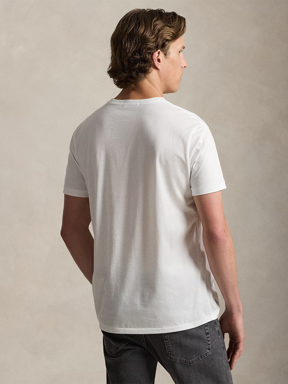 POLO RALPH LAUREN-STANDARD FIT LISLE T-SHIRT-710B13483002 WHITE