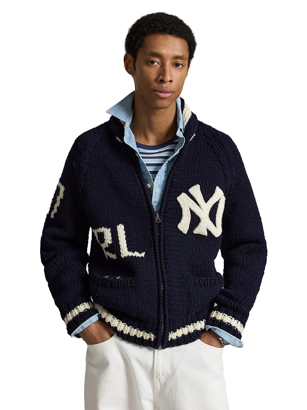 SWEATER-FULL ZIP NY YANKEES