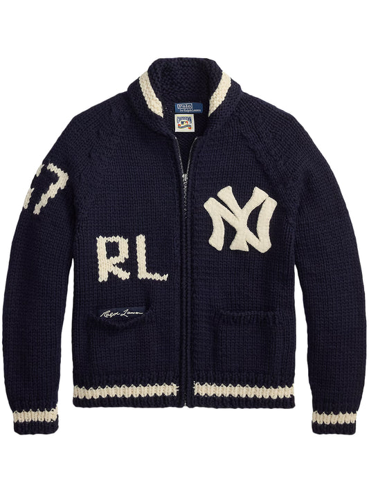 POLO RALPH LAUREN-SWEATER-FULL ZIP NY YANKEES-710B14472001 NAVY COMBO