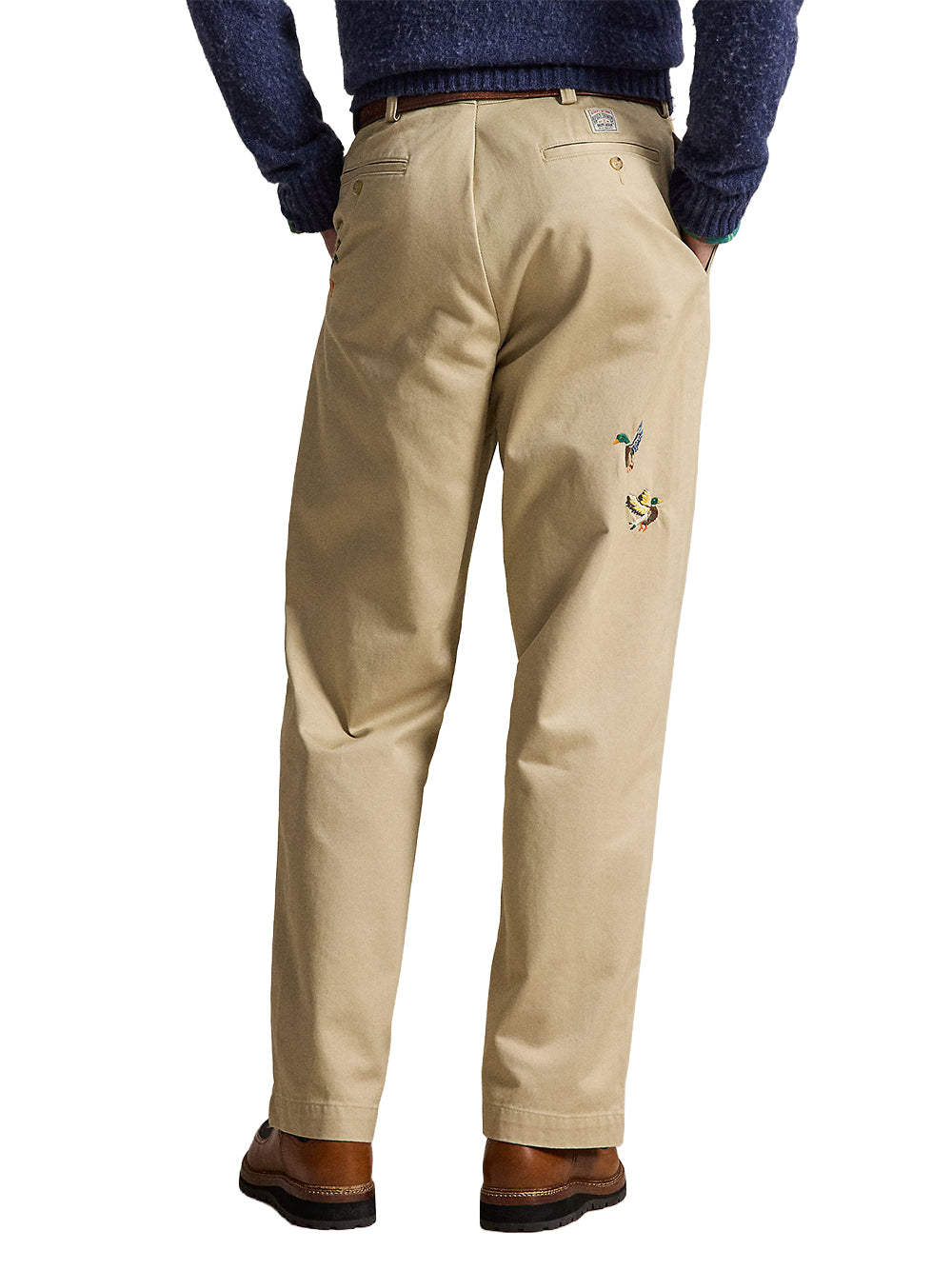 POLO RALPH LAUREN-THE EMBROIDERED BIG CHINO-710B24591001 WASHED CLASSIC KHAKI