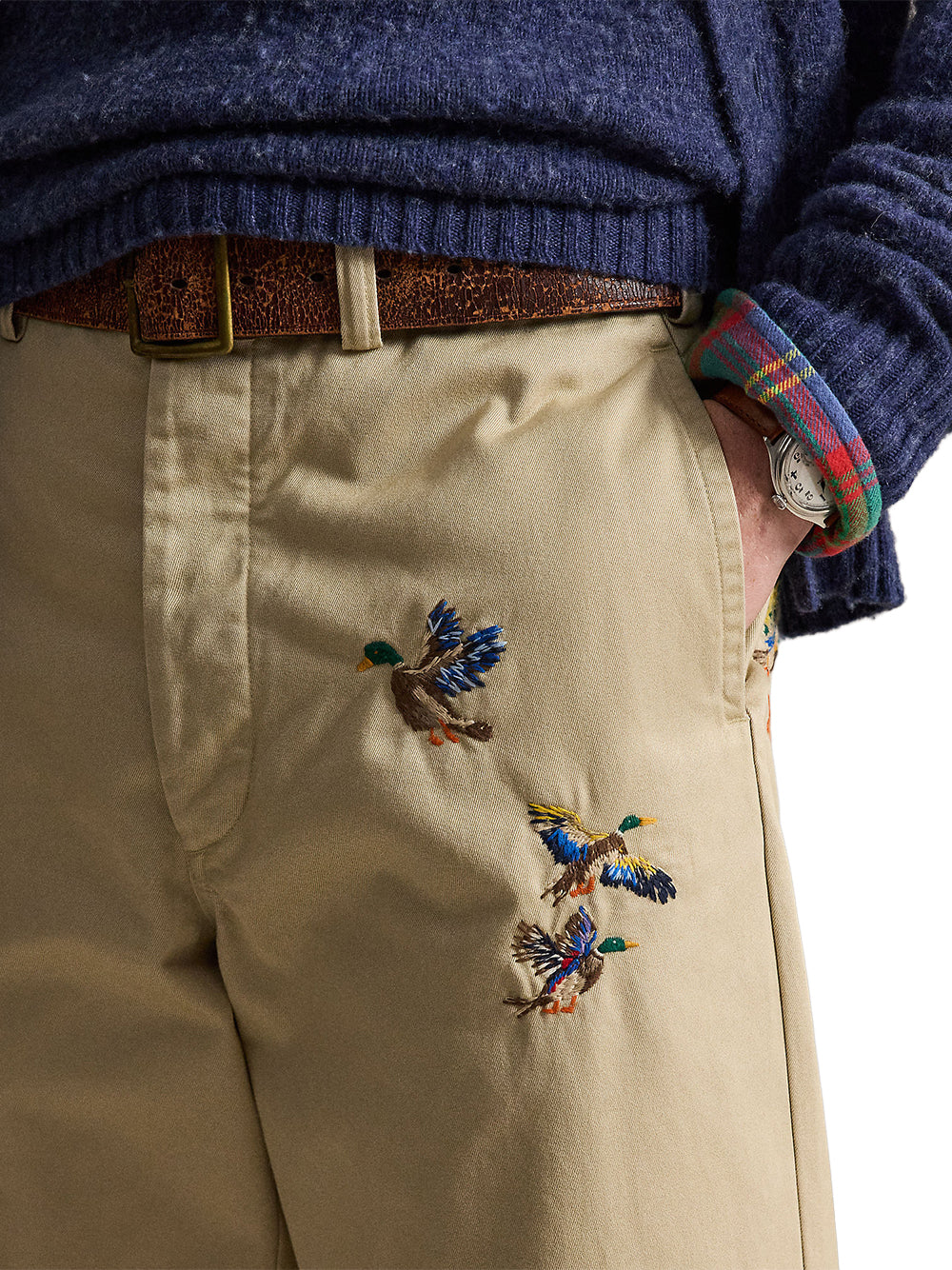 POLO RALPH LAUREN-THE EMBROIDERED BIG CHINO-710B24591001 WASHED CLASSIC KHAKI