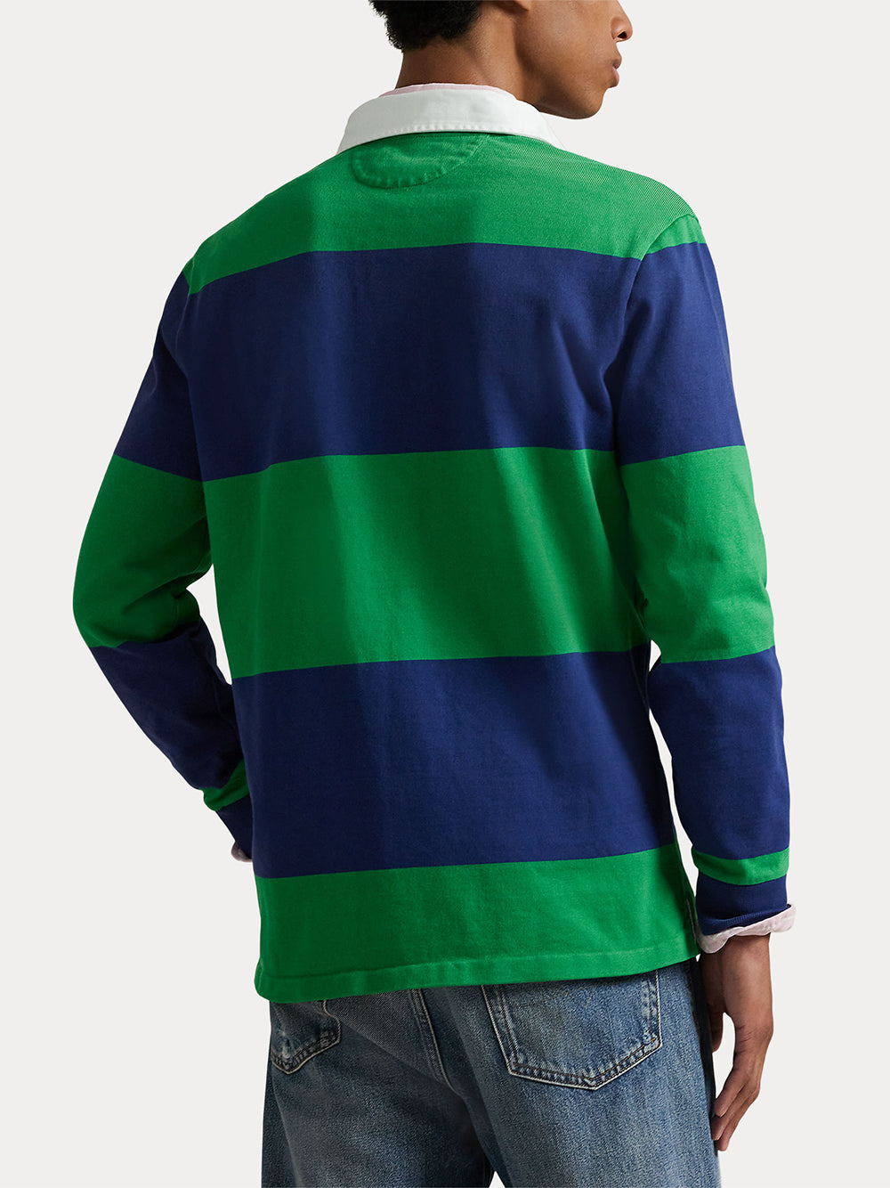 POLO RALPH LAUREN-THE ICONIC RUGBY SHIRT-710980299001 FRESHWATER/CRUISE GREEN