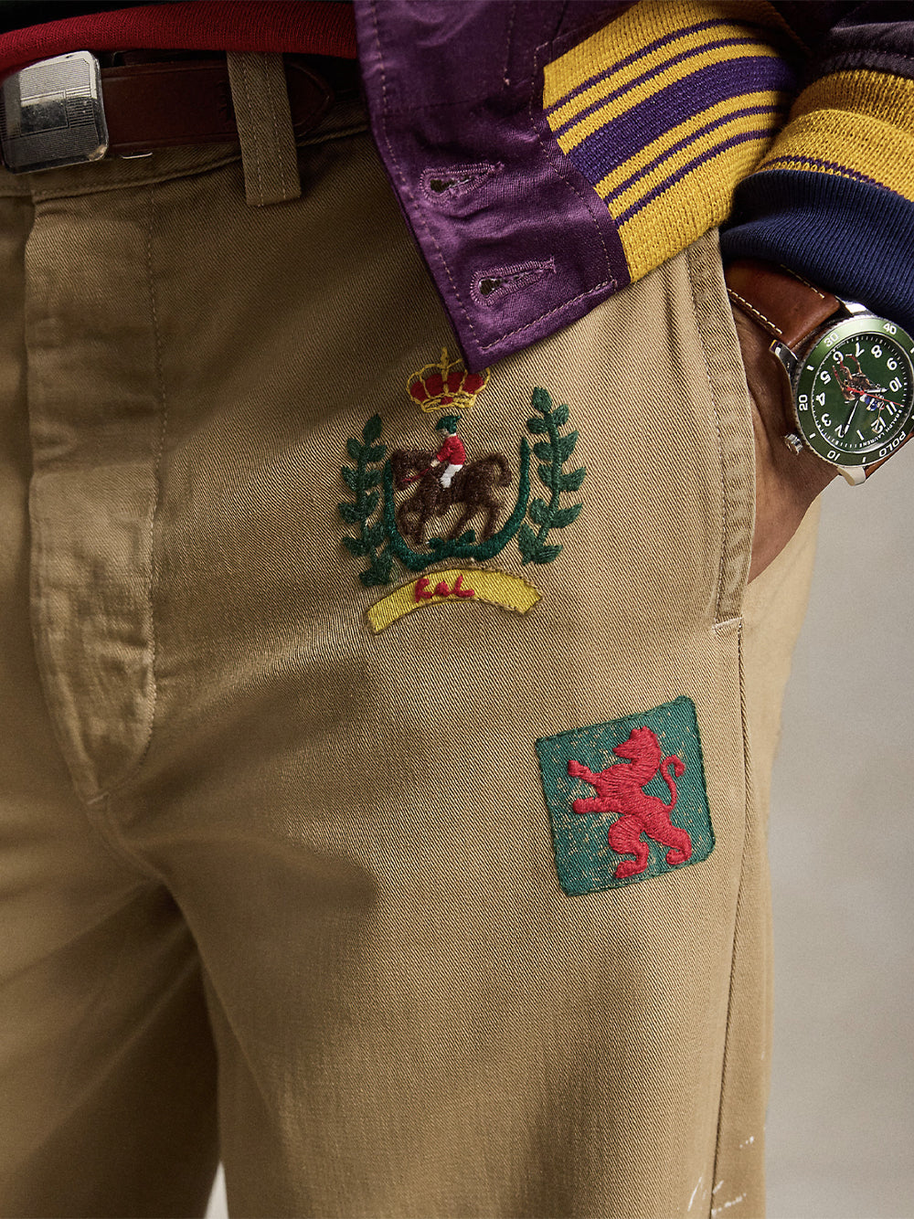 POLO RALPH LAUREN-THE LIMITED-EDITION BIG CHINO-710P08209001 DESERT KHAKI W/ PRINT