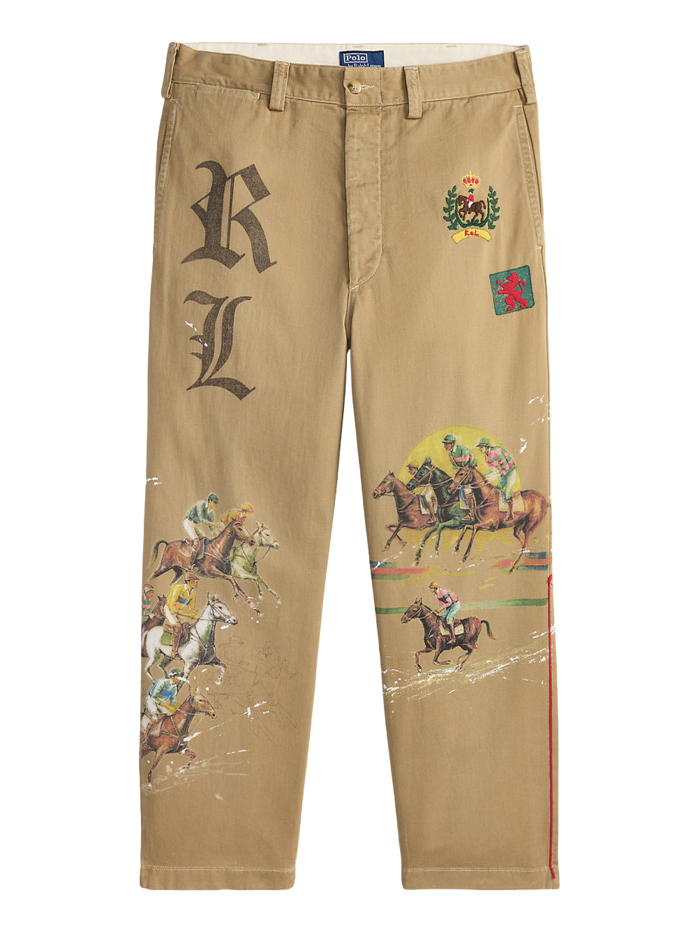 POLO RALPH LAUREN-THE LIMITED-EDITION BIG CHINO-710P08209001 DESERT KHAKI W/ PRINT