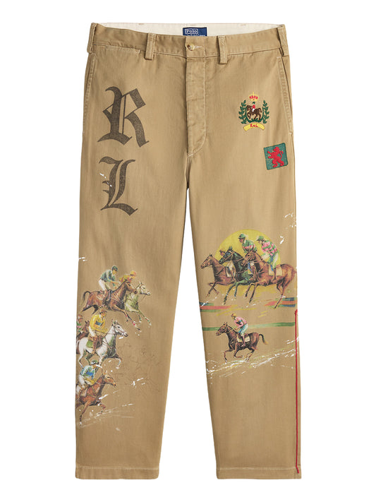 POLO RALPH LAUREN-THE LIMITED-EDITION BIG CHINO-710P08209001 DESERT KHAKI W/ PRINT