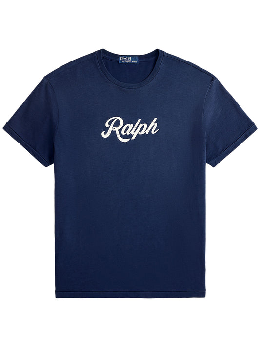 POLO RALPH LAUREN-THE RALPH LOGO T-SHIRT-710936401011 DARK COBALT/WHITE