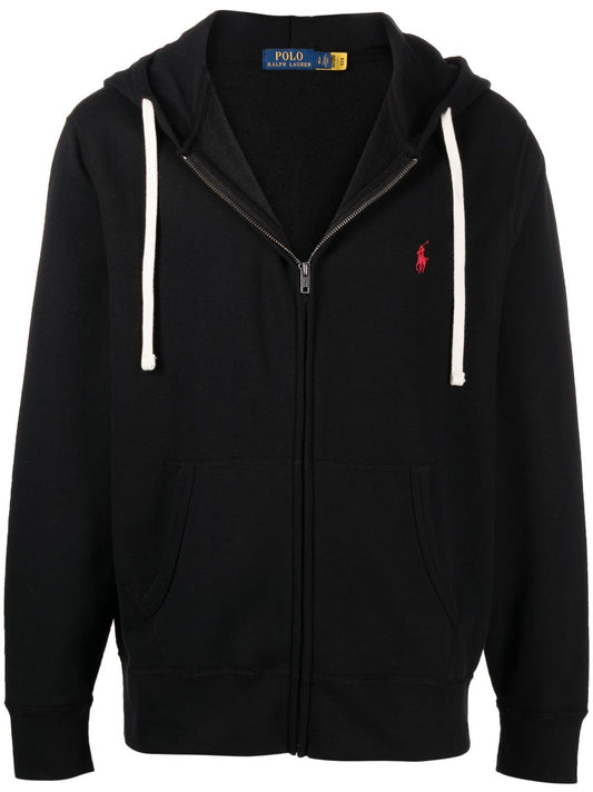 POLO RALPH LAUREN-THE RL FLEECE ZIP SWEATSHIRT-710813297001 POLO BLACK