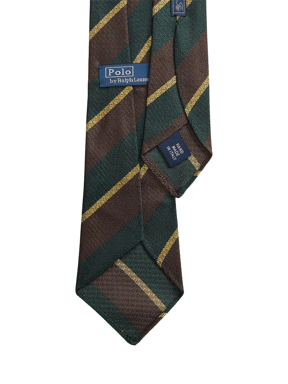 POLO RALPH LAUREN-VINTAGE-INSPIRED STRIPED SILK TIE-712951024002 BROWN/GREEN