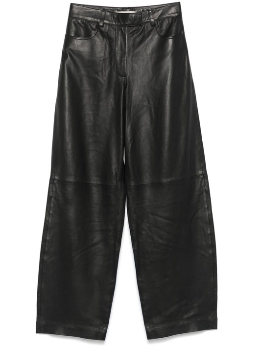 REMAIN-COCOON LEATHER PANTS-502476100 100 BLACK