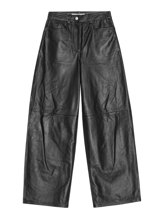 REMAIN-COCOON LEATHER PANTS-502818100 100 BLACK