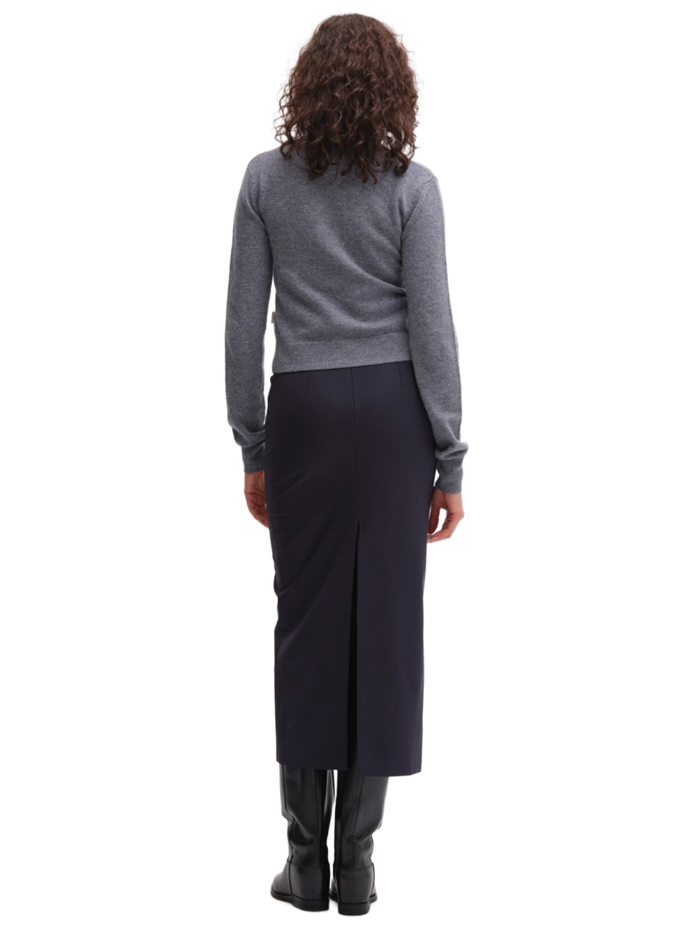 REMAIN-LIGHT KNIT CARDIGAN-5030681472 1472 LIGHT GREY MELANGE