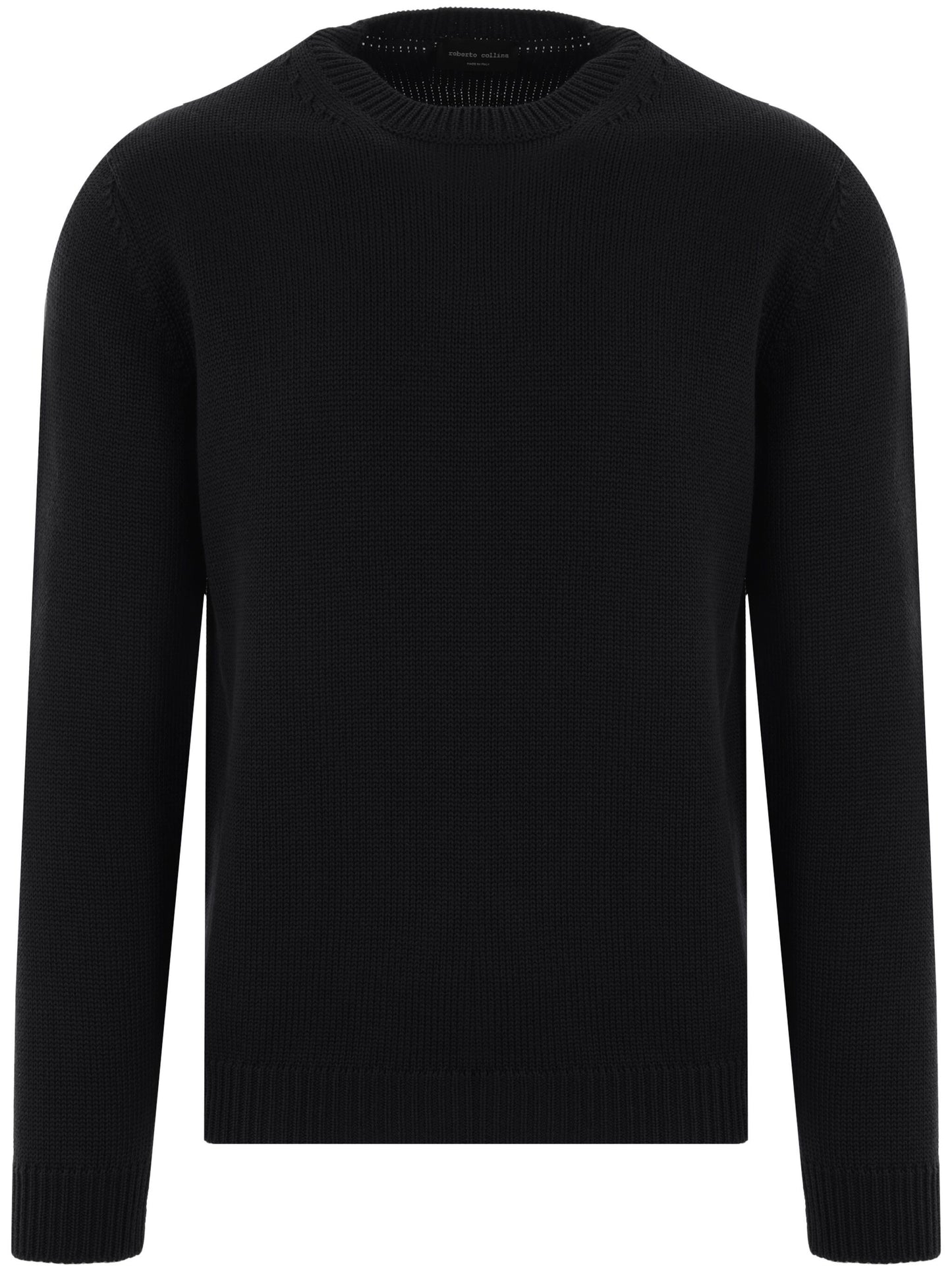 ROBERTO COLLINA-KNIT LS ROUNDNECK-RA02001 RA0209 NERO