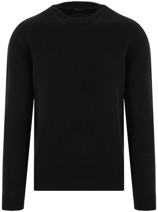 ROBERTO COLLINA-KNIT LS ROUNDNECK-RA02001 RA0209 NERO