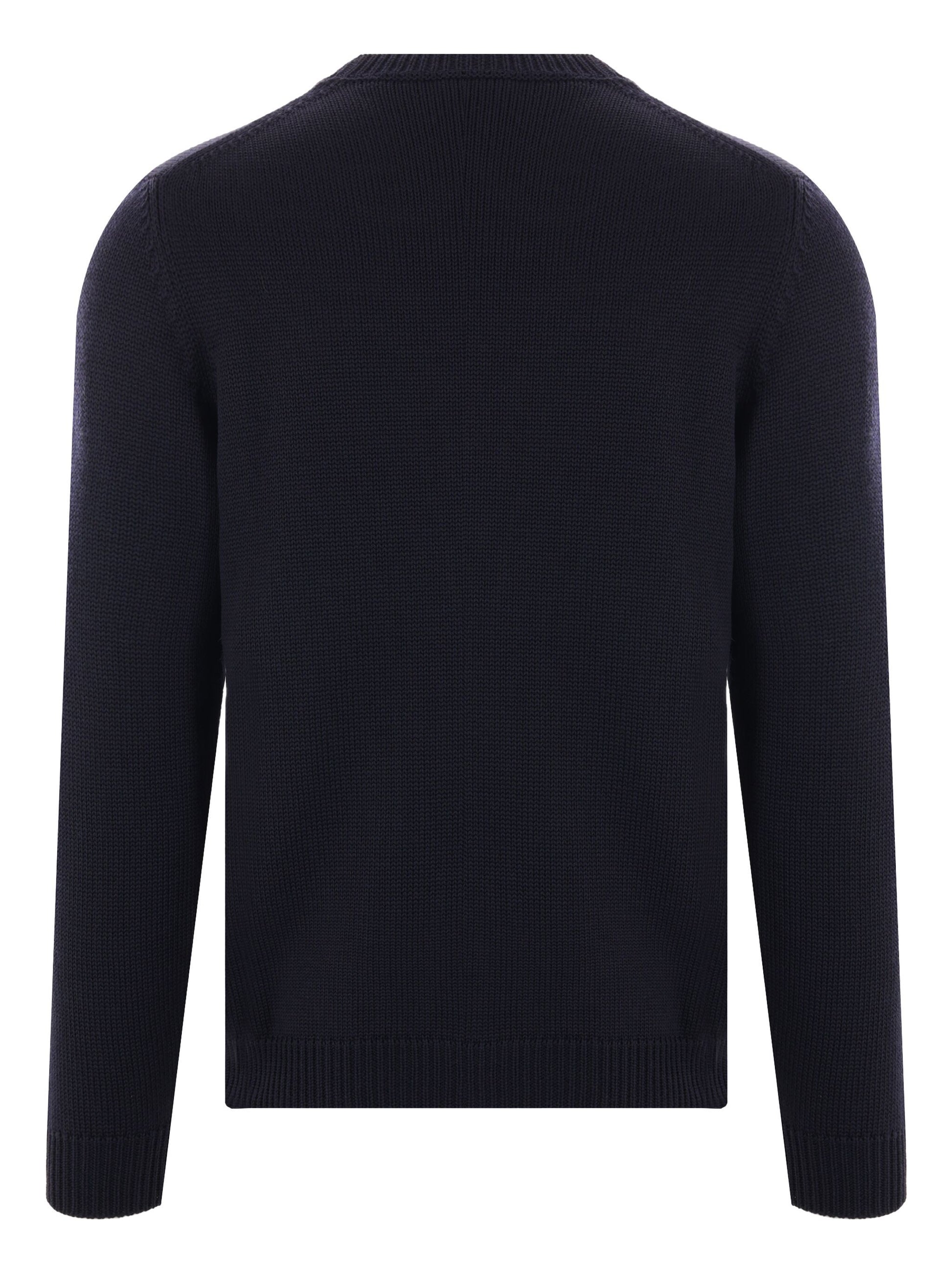 ROBERTO COLLINA-KNIT LS ROUNDNECK-RA02001 RA0210 NAVY