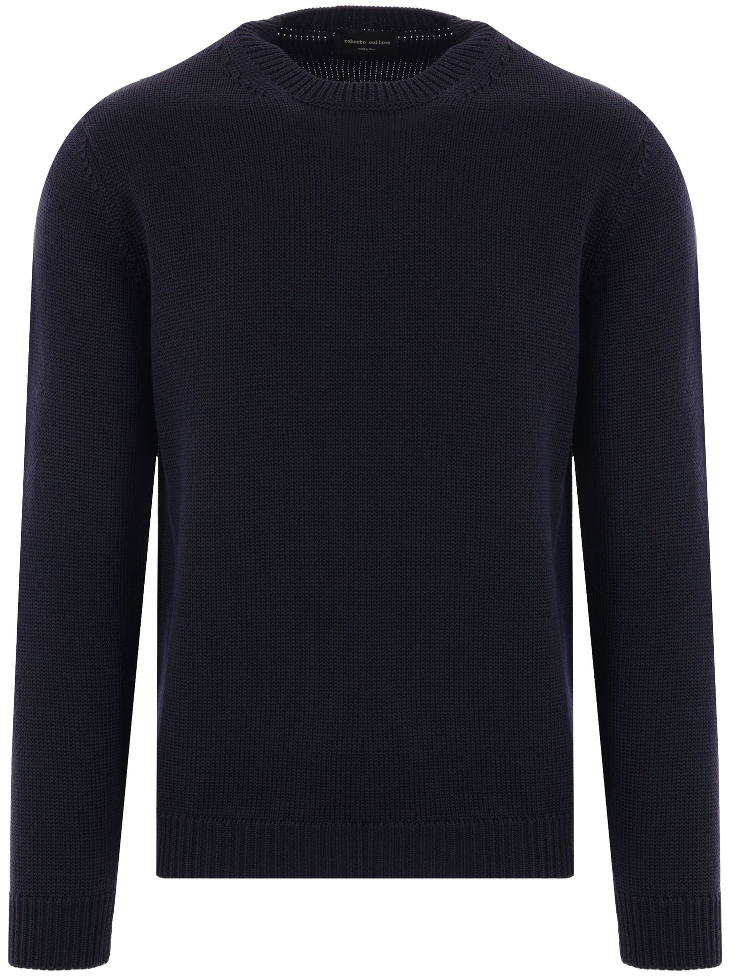 ROBERTO COLLINA-KNIT LS ROUNDNECK-RA02001 RA0210 NAVY