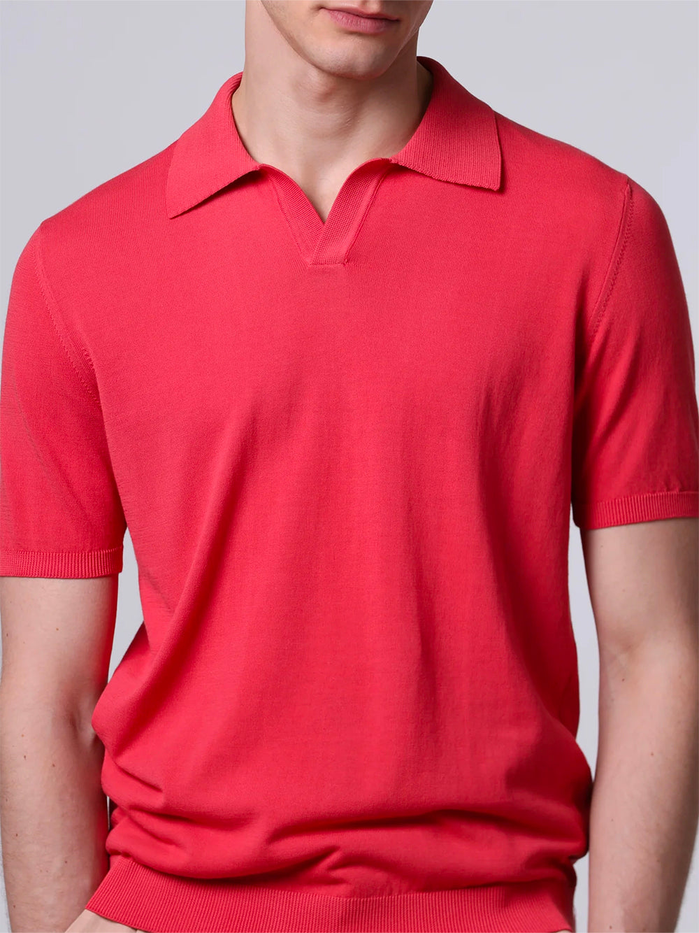 ROBERTO COLLINA-POLO MC NO BOTTONI-261MYA10124 38 FRAGOLA