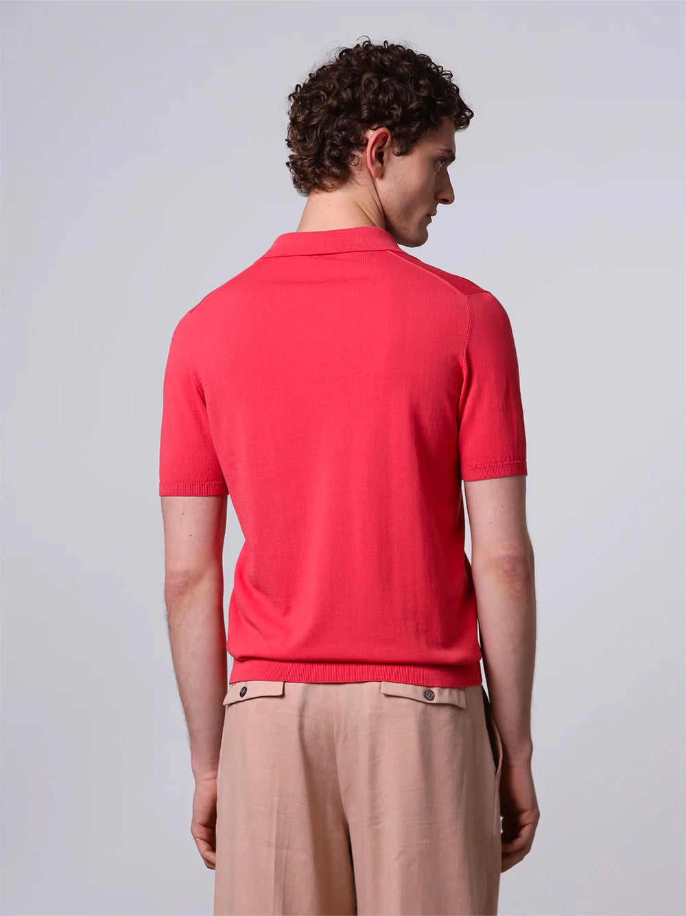 ROBERTO COLLINA-POLO MC NO BOTTONI-261MYA10124 38 FRAGOLA