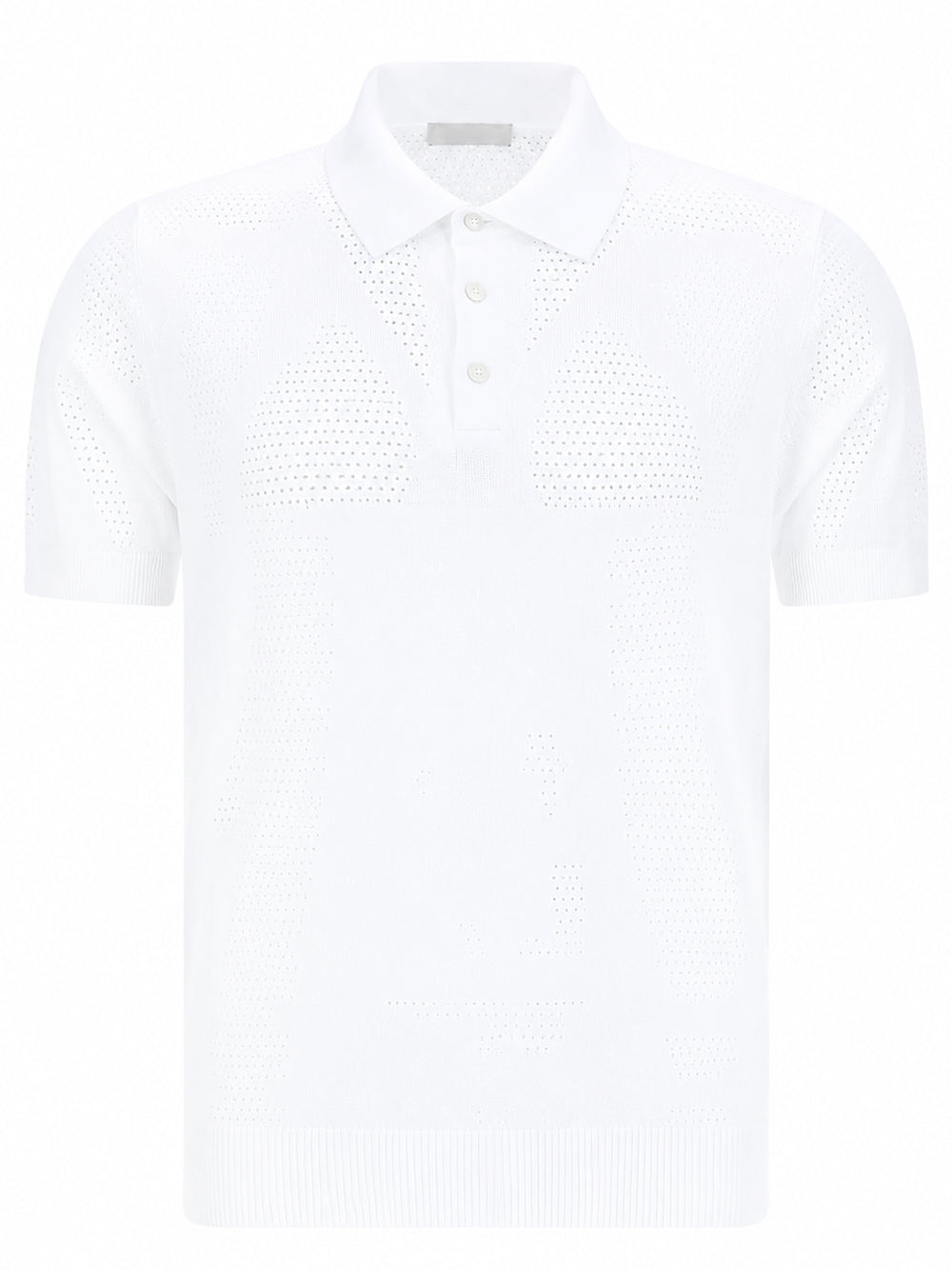 ROBERTO COLLINA-POLO MC PUNTO RETE-261MYA13224 01 BIANCO OTTICO