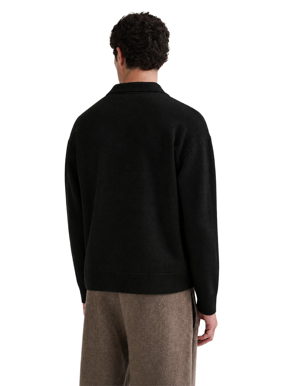 ROBERTO COLLINA-SKIPPER POLO ML COMFORT FIT-263MYB21104 09 NERO