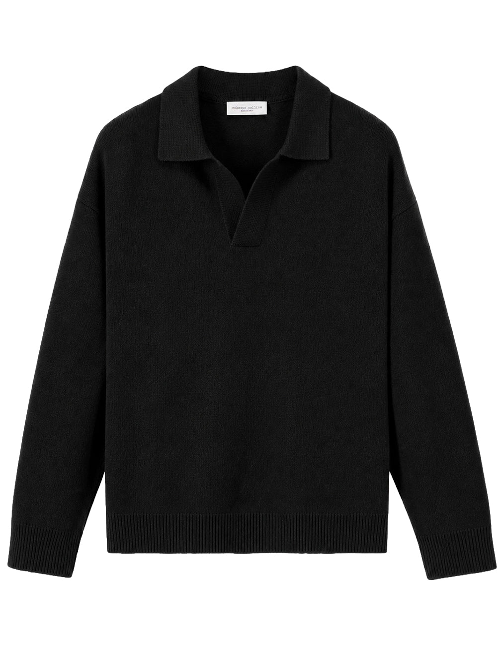 ROBERTO COLLINA-SKIPPER POLO ML COMFORT FIT-263MYB21104 09 NERO