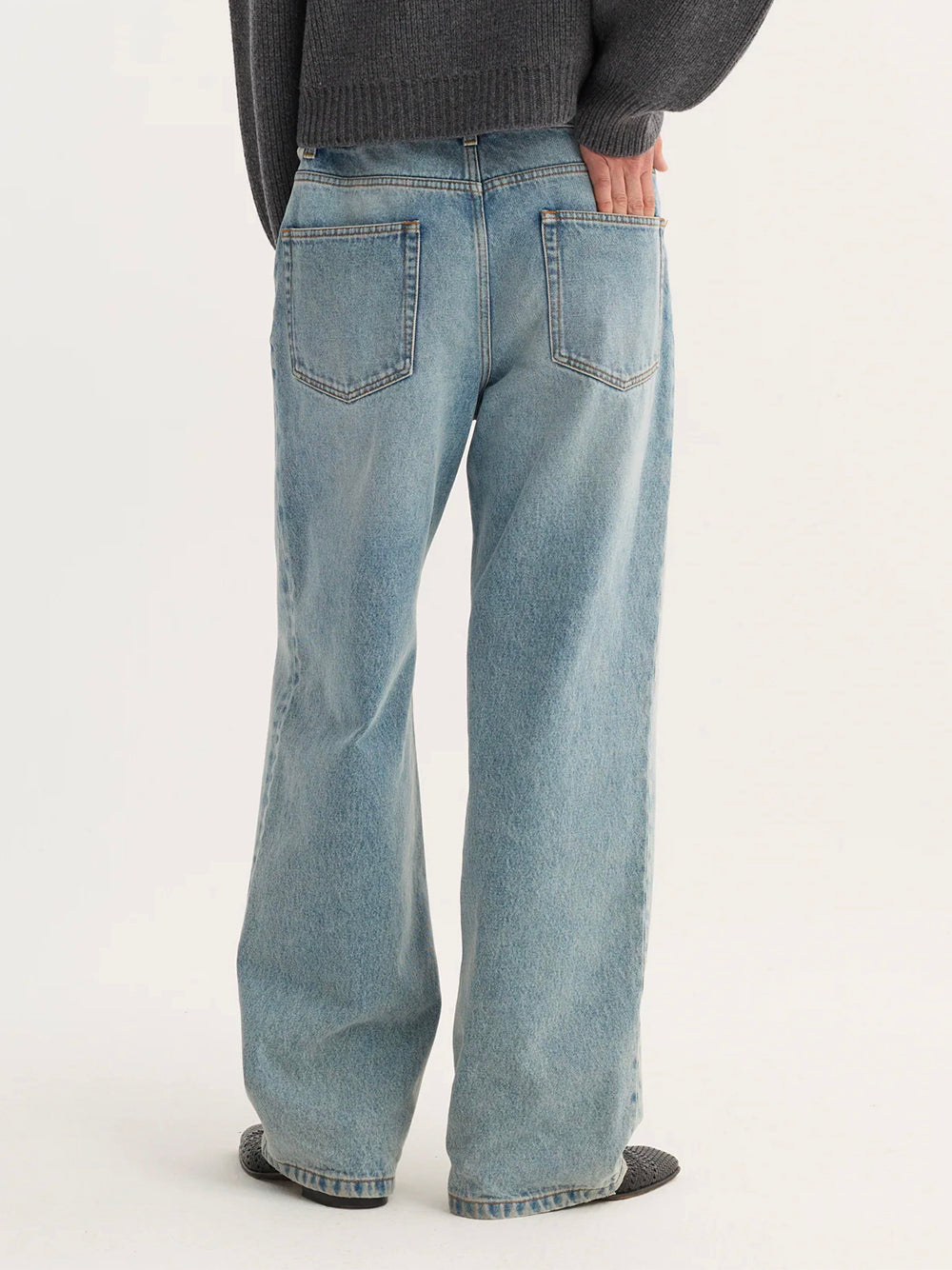 ROHE-BAGGY FIT DENIM-41831216 470 CLASSIC BLUE