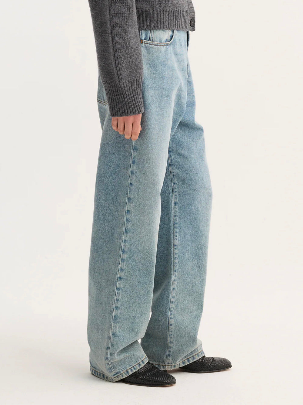 ROHE-BAGGY FIT DENIM-41831216 470 CLASSIC BLUE