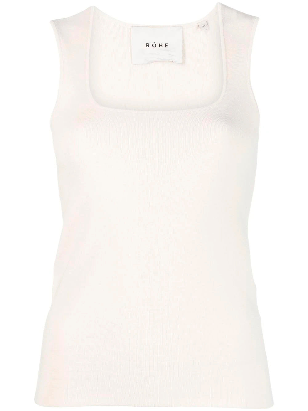 ROHE-BUSTIER SHAPED KNIT TANKTOP-40723023 112 OFF WHITE