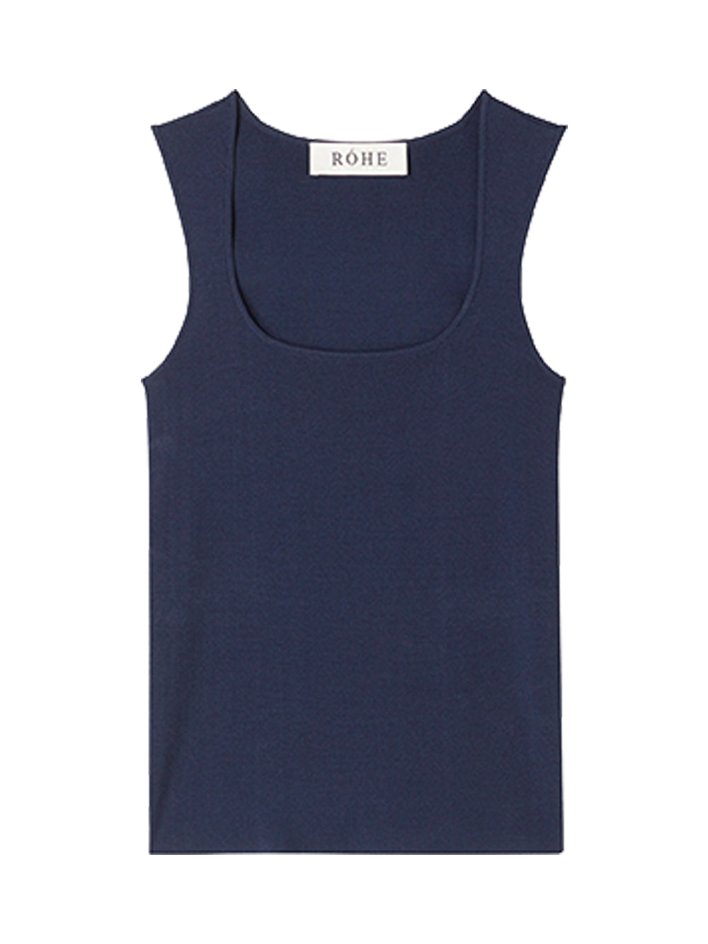 ROHE-BUSTIER SHAPED KNITTED TOP-41820210 410 NAVY