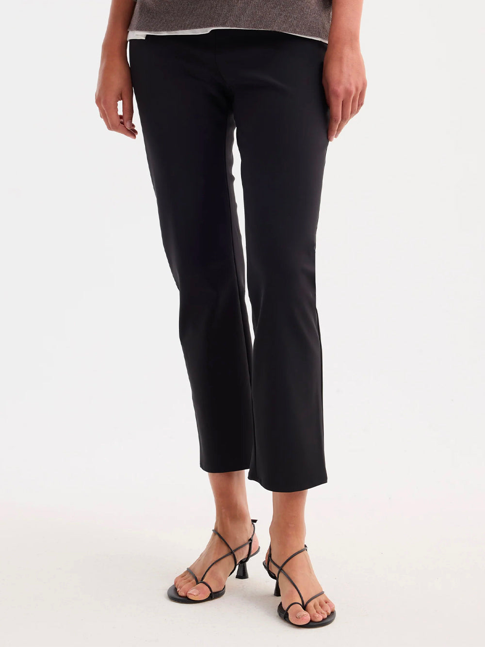 ROHE-CIGARETTE SCUBA TROUSERS-41430166 001 BLACK