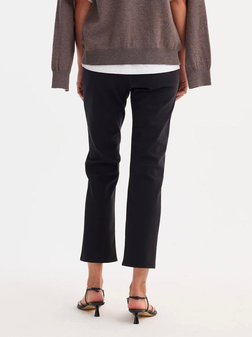 ROHE-CIGARETTE SCUBA TROUSERS-41430166 001 BLACK