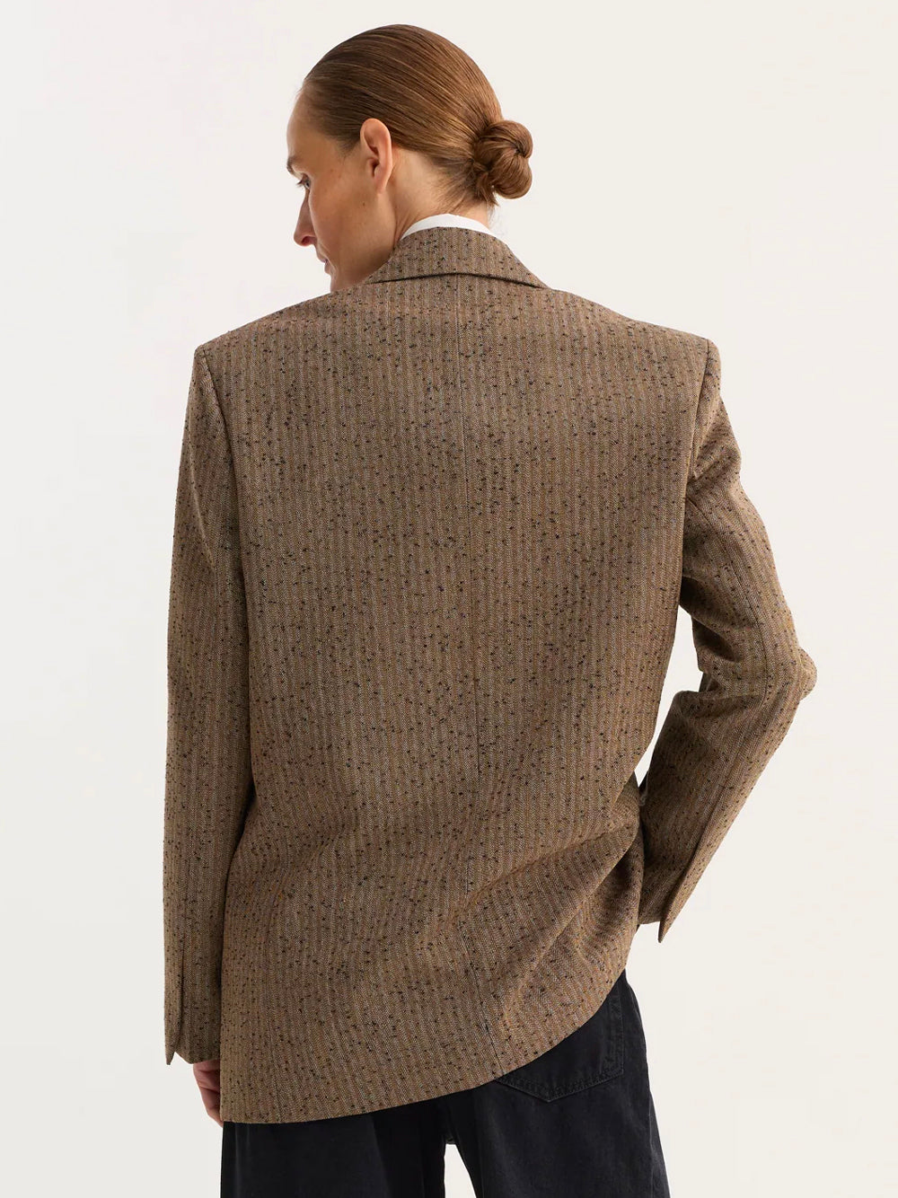 ROHE-DOUBLE BREASTED BLAZER-41811046 750 HERRINGBONE