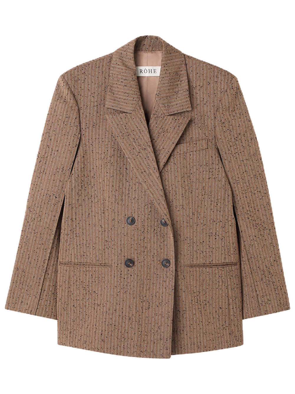 ROHE-DOUBLE BREASTED BLAZER-41811046 750 HERRINGBONE