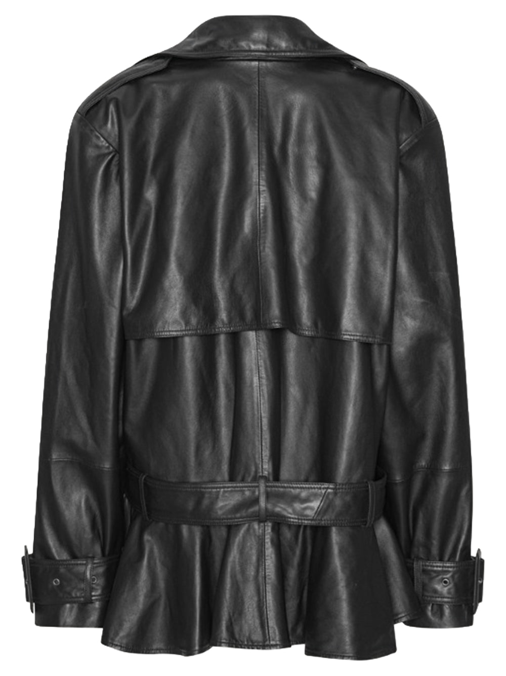 ROTATE-BIKER LEATHER JACKET-115134100 100 BLACK