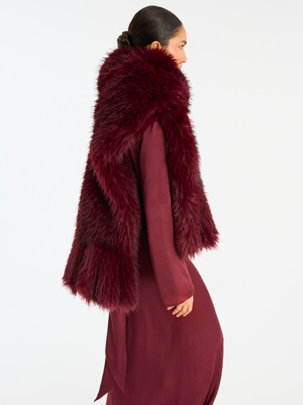 ROTATE-FAUX FUR SCARF-1150572734 2734 ZINFANDEL