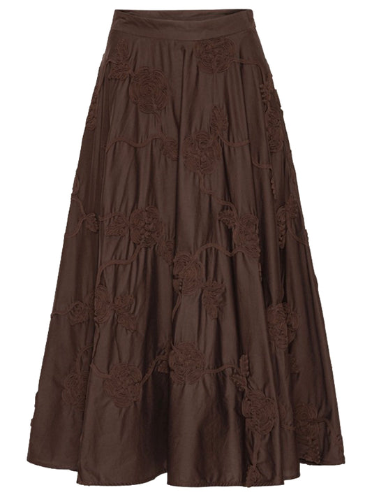 ROTATE-FLOWER MAXI SKIRT-1151001667 1667 MOLE`